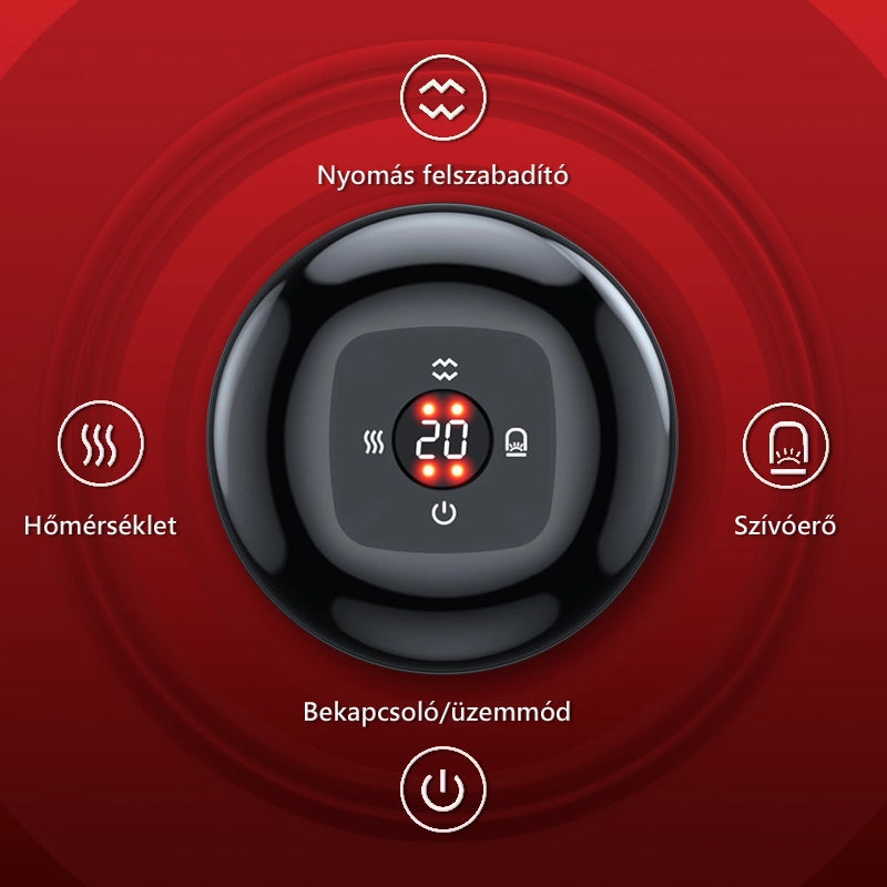 Livendis™ PulseMass intelligens vákuumos köpölyöző, elektromos Gua Sha terápiás masszírozó
