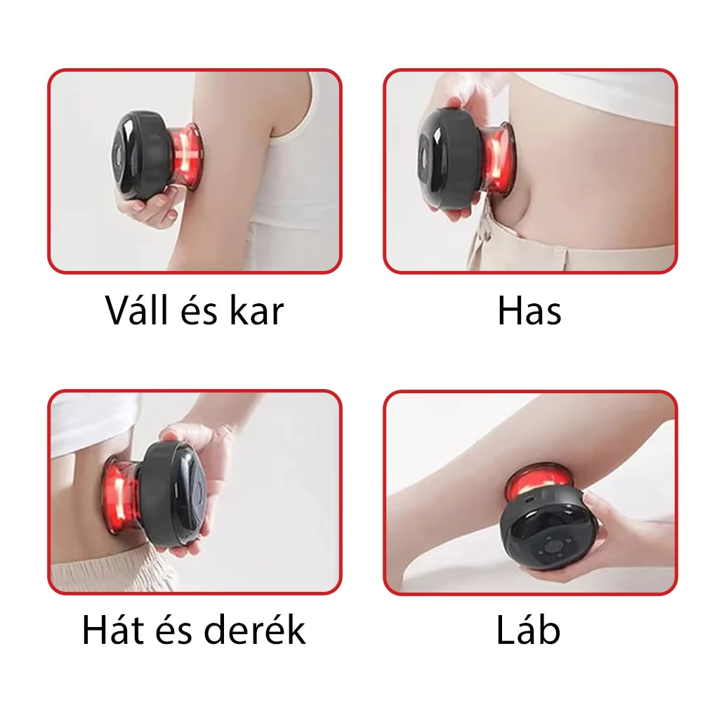Livendis™ PulseMass intelligens vákuumos köpölyöző, elektromos Gua Sha terápiás masszírozó